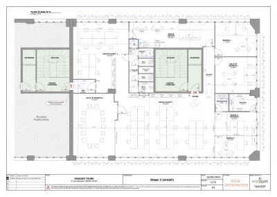 Plan architectural du projet Exægis réalisé par Ergonium